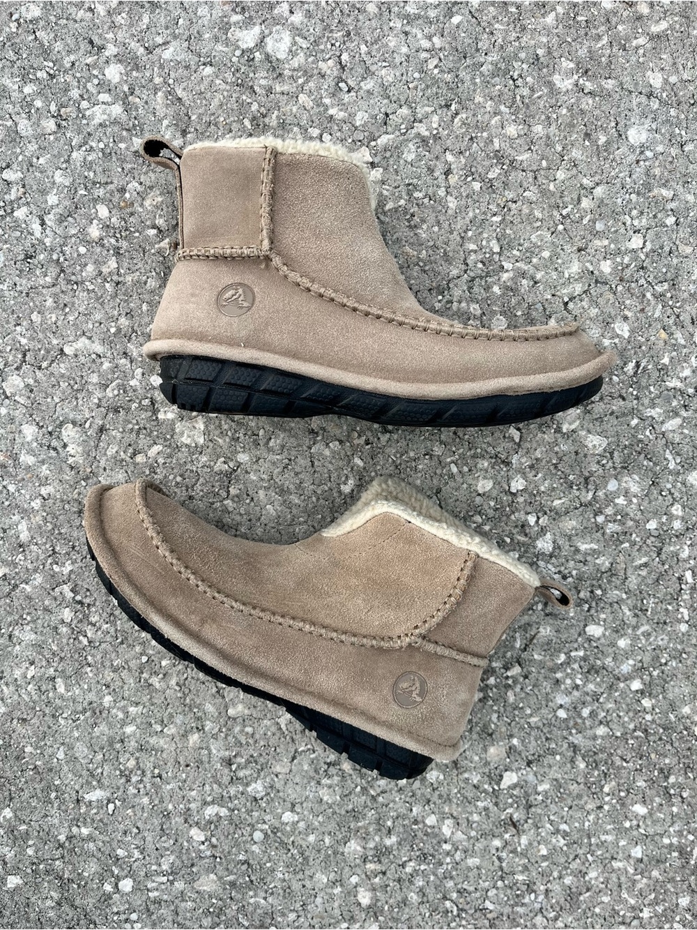 Crocs Crocassin Boots Beige Suede Unisex